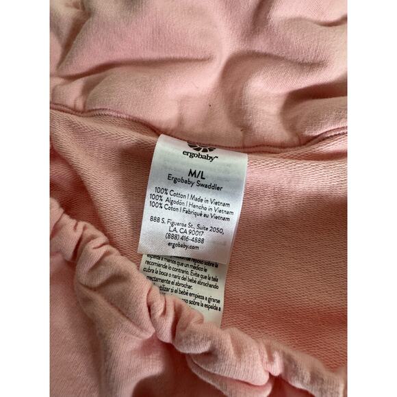 Ergobaby Sleep Tight Swaddler Pink Natural Cotton Knit Terry M/L 12-18 lb 2-6 Mo - Picture 8 of 8